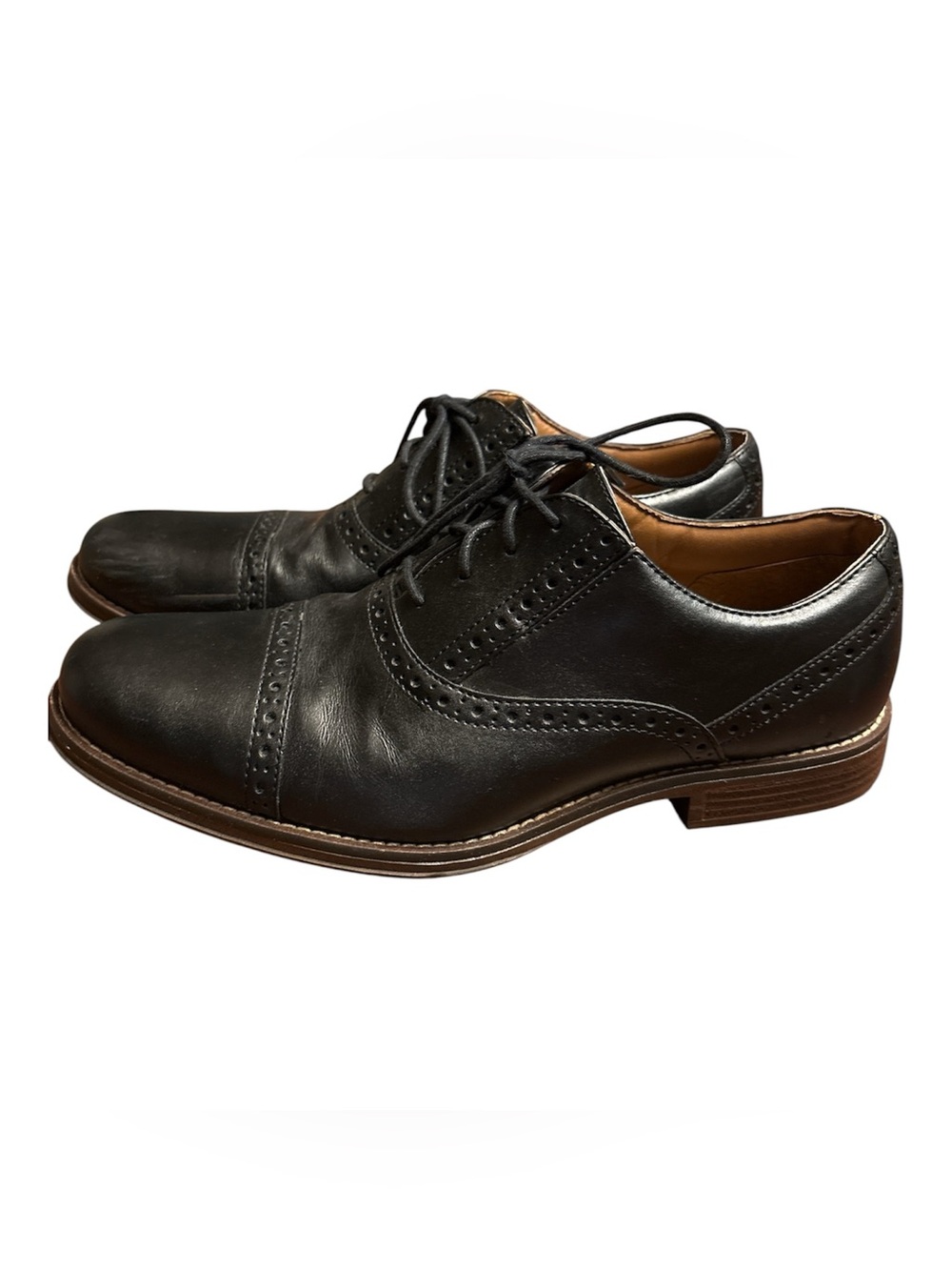 Dockers Men’s Black Wingtip Oxford Dress Shoes Size 10M Lace Up Brogue